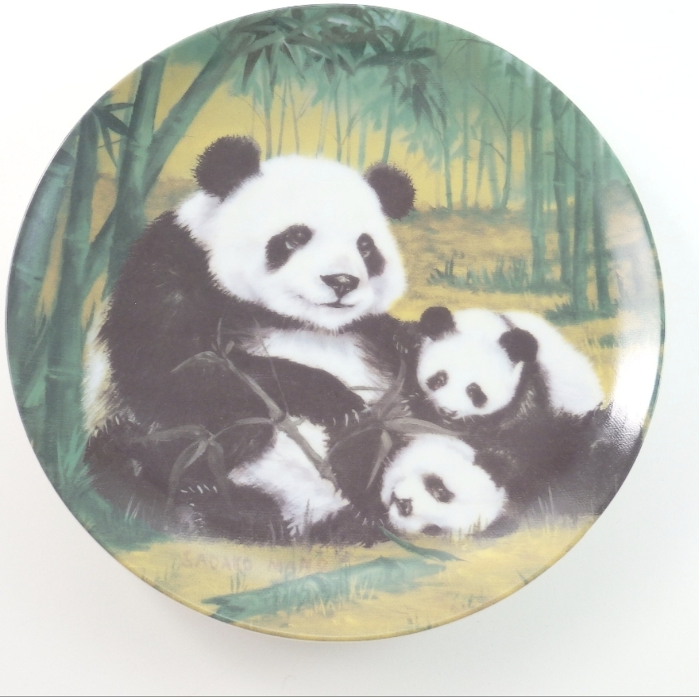 Panda Art Hackett American Collector Plate Asian Pandas Sadako Mano Ltd Edition